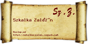 Szkalka Zalán névjegykártya